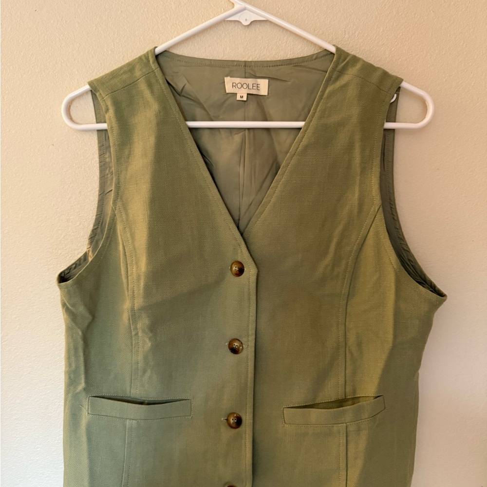 ROOLEE Olive Buttoned Vest